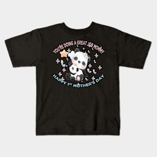 You'Re Doing A Job Mommy Mother'S Day Baby Bear Kids T-Shirt